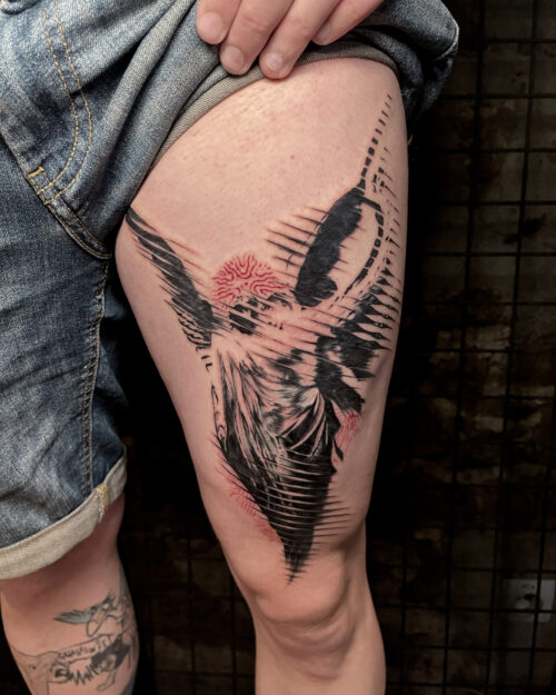 tatouage graphique ange démon